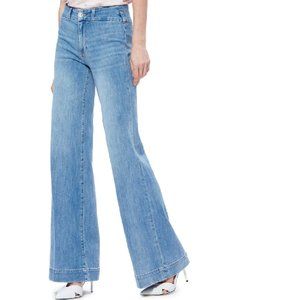 Paige Sutton High Waist Wide Leg Jeans In Remedy